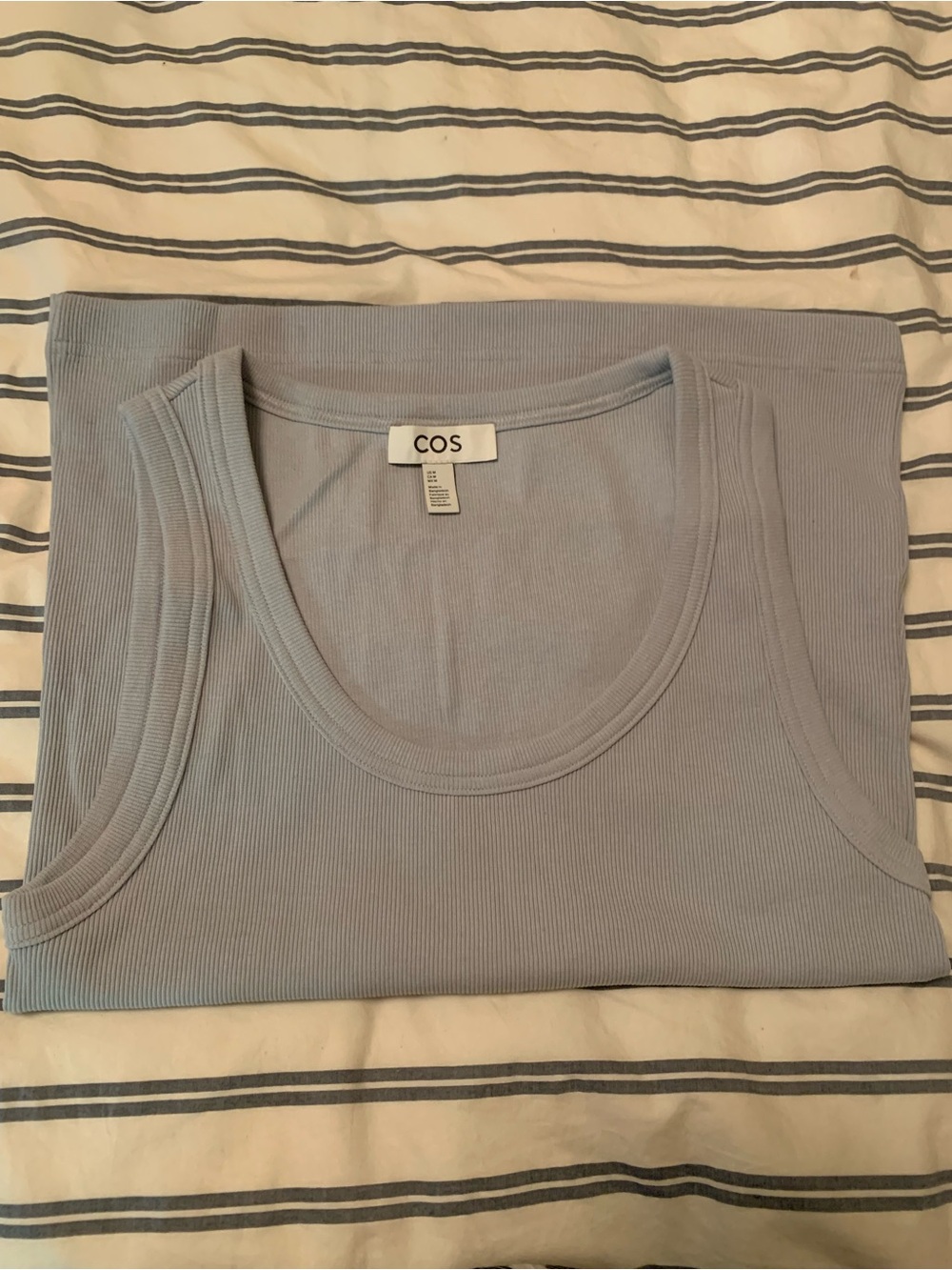 COS Light Blue Ribbed Tank